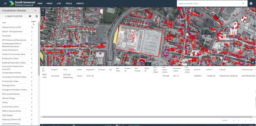 Using the Constraints Checker for spatial analysis searches is quick, reliable and repeatable